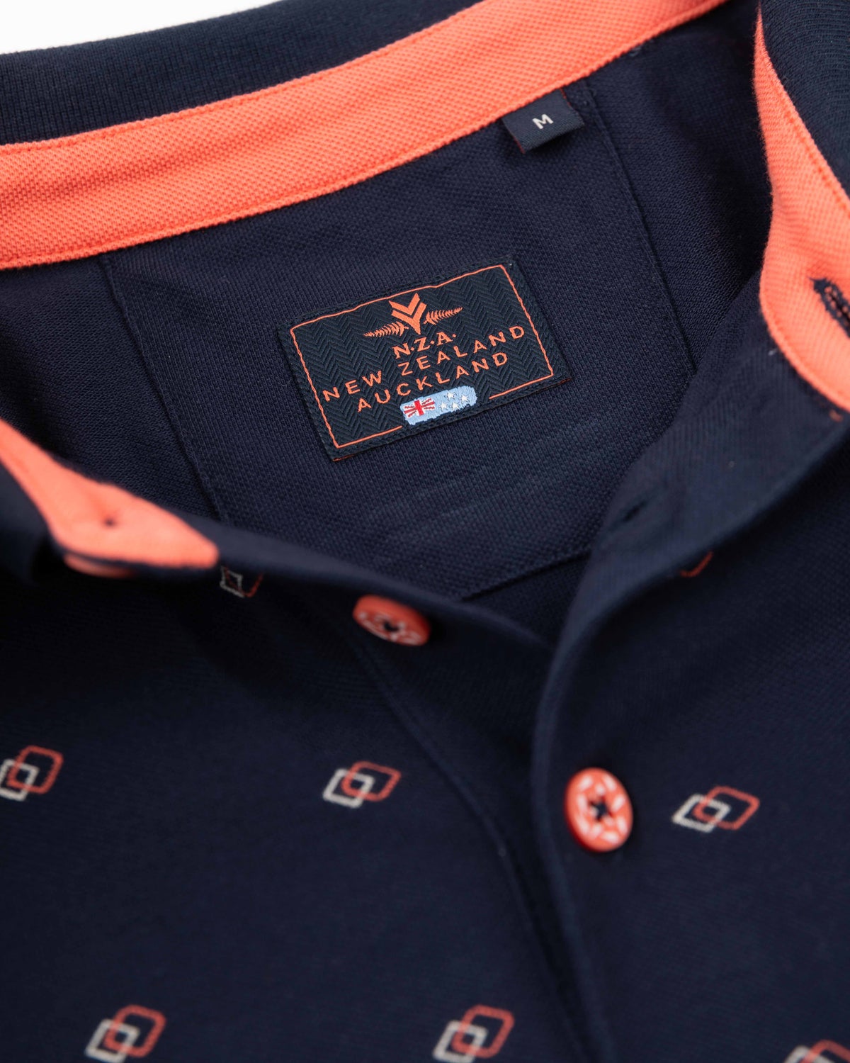 Cotton dotted polo - Traditional Navy