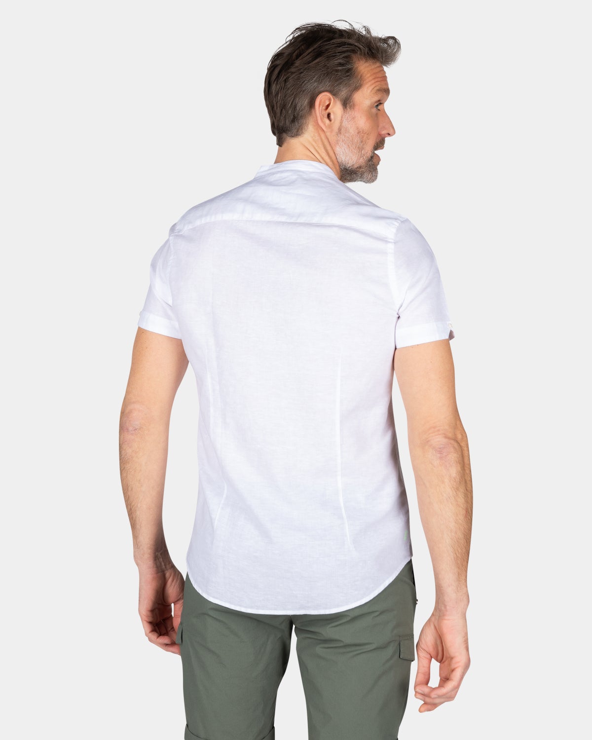 Plain shirt short sleeves - White