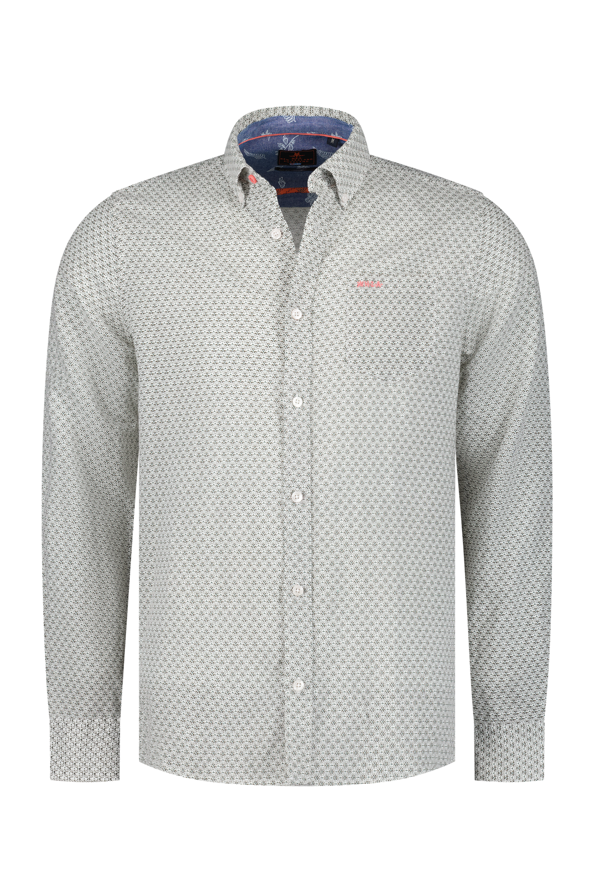 Linen shirt with dotted print - Misty Army