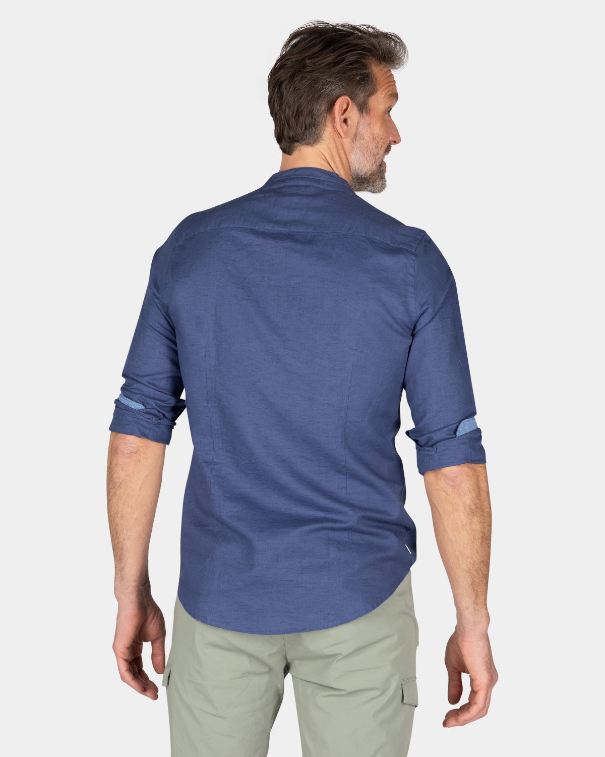 Plain shirt without collar - Dusk Navy