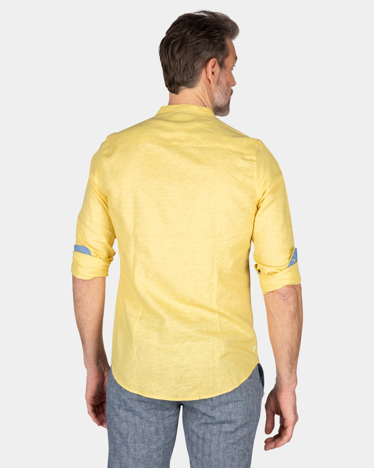 Plain shirt without collar - Iguana Yellow