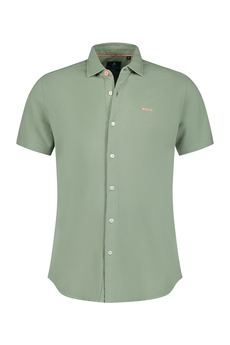 Cotton shirt with short sleeves - Mellow Army