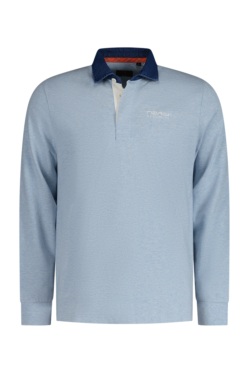 Solid coloured rugby shirt  - Universal Blue