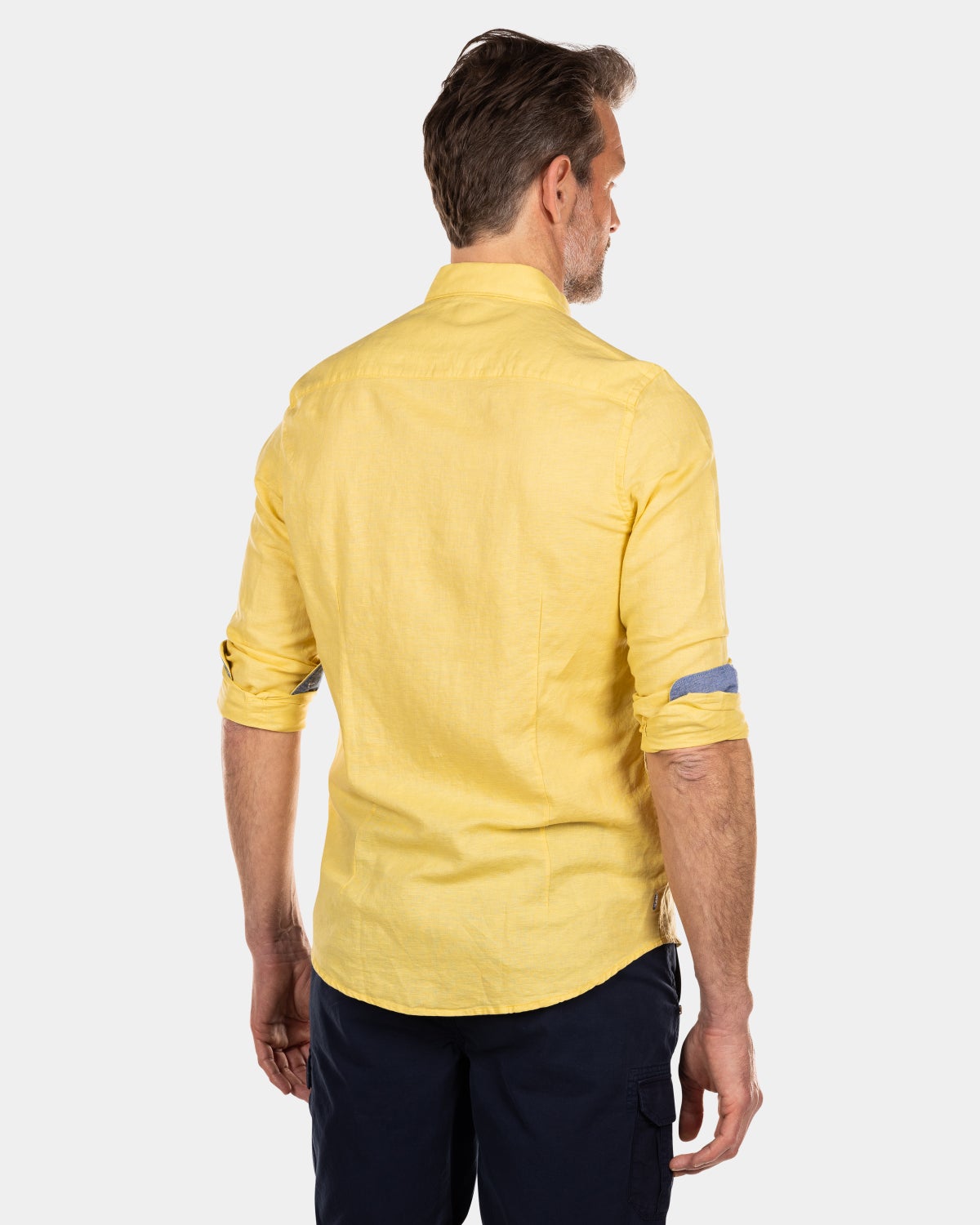 Plain linen shirt in many colors - Iguana Yellow