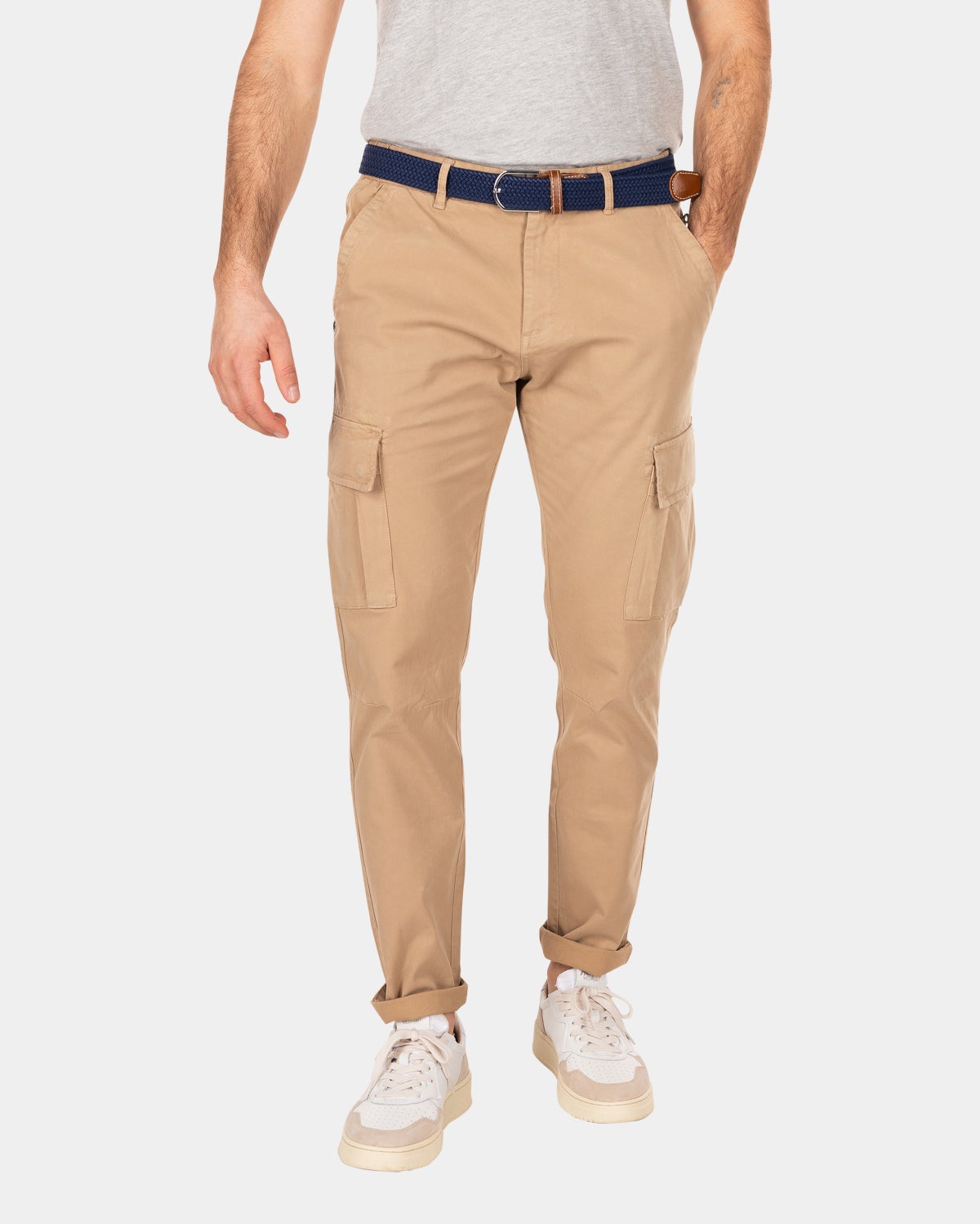 Cotton cargo pants - Shimmering Sand