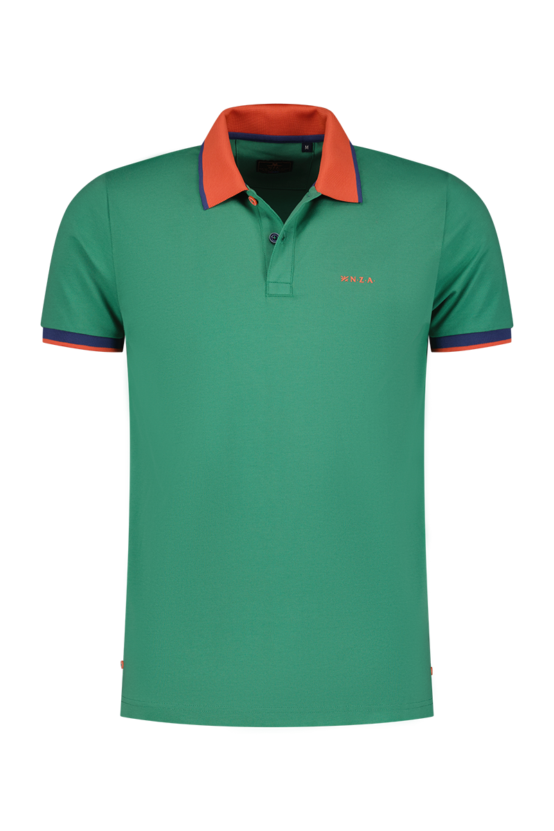 Sportive solid coloured polo - Amazon Green