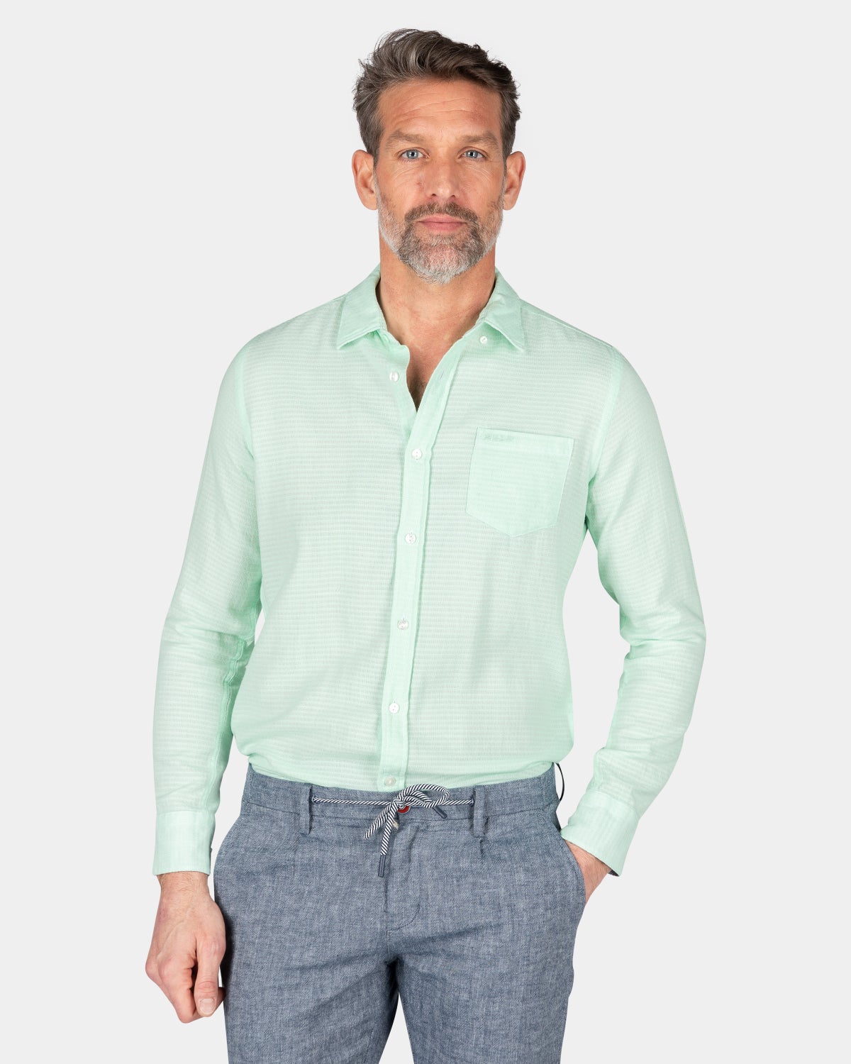 Cotton shirt - Teal Green