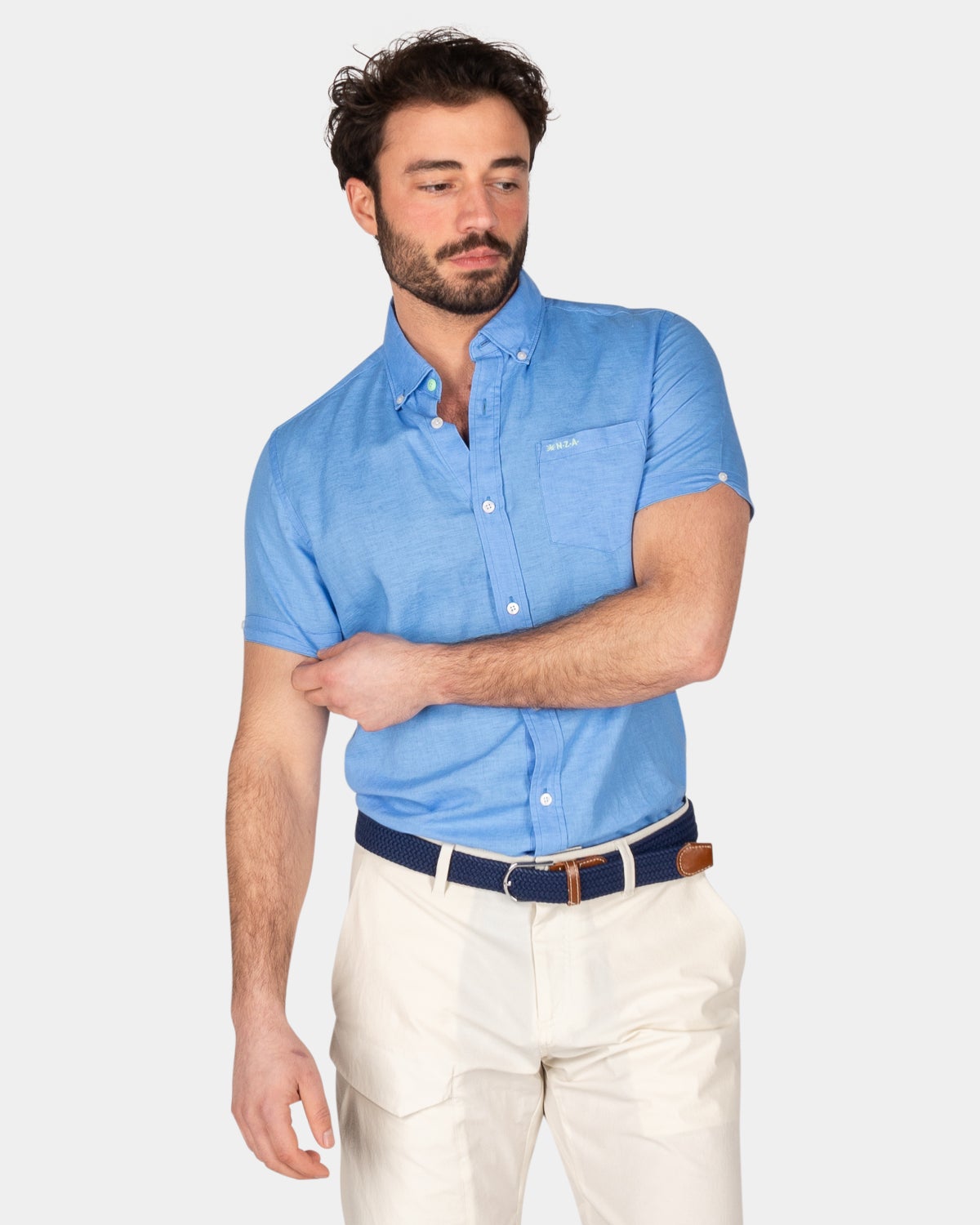 Plain shirt short sleeves - Bed Blue