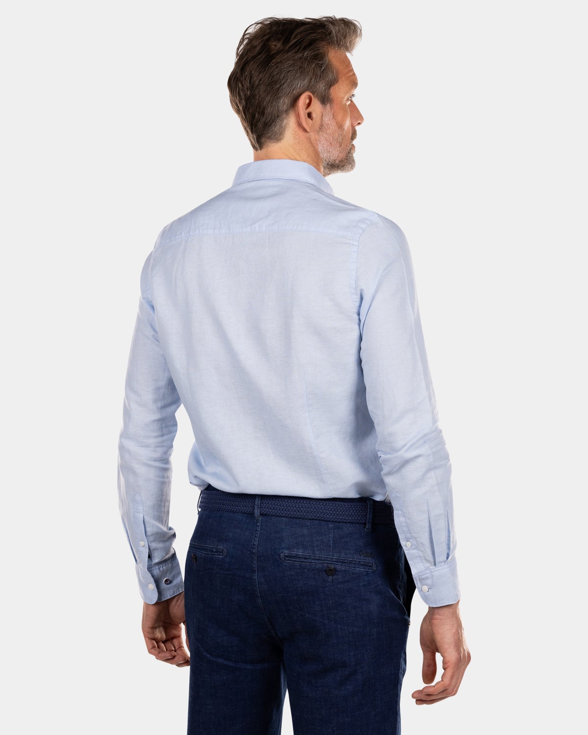 Plain linen shirt in many colors - Rhythm Blue