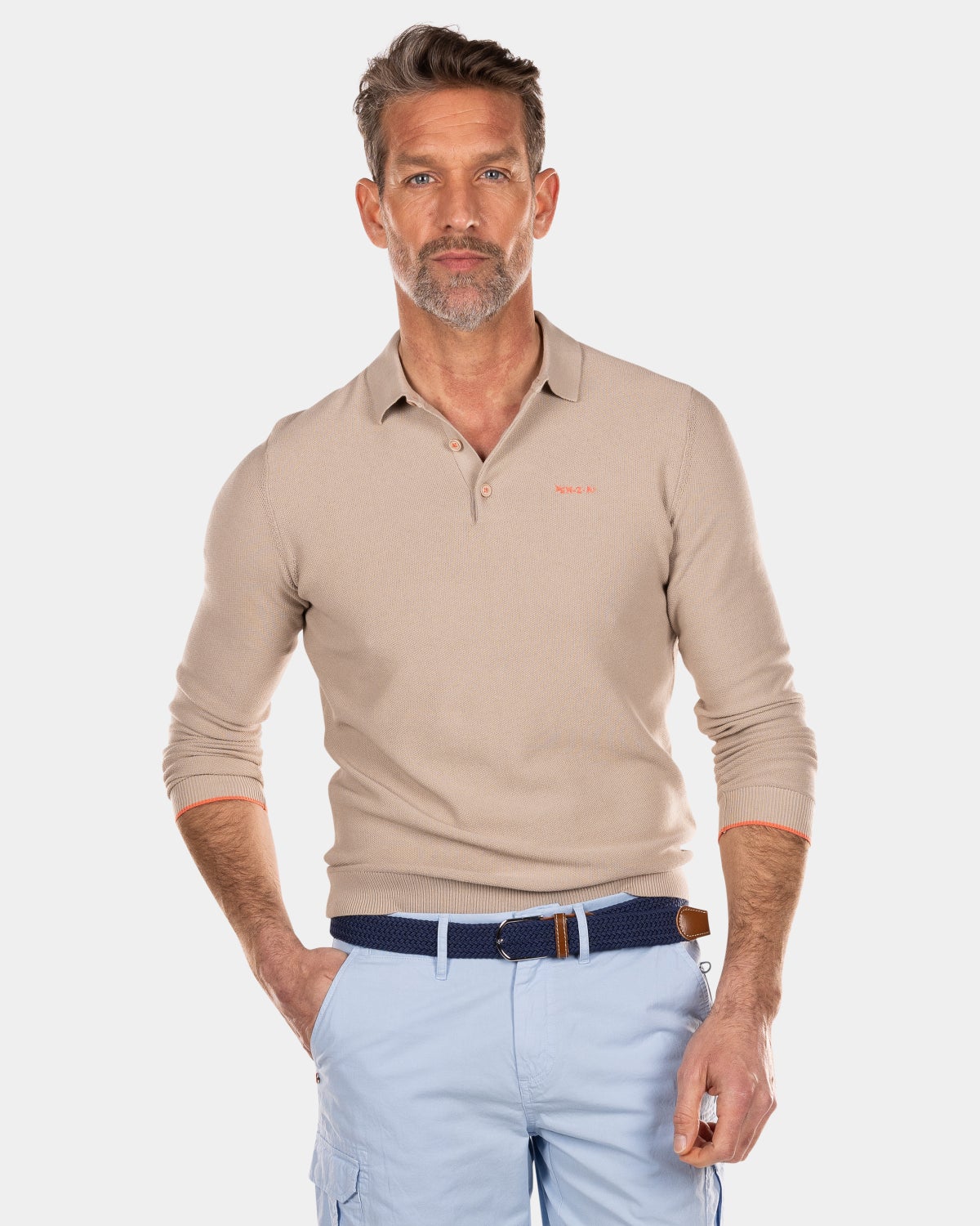 Knitted rugby shirt - Shimmering Sand