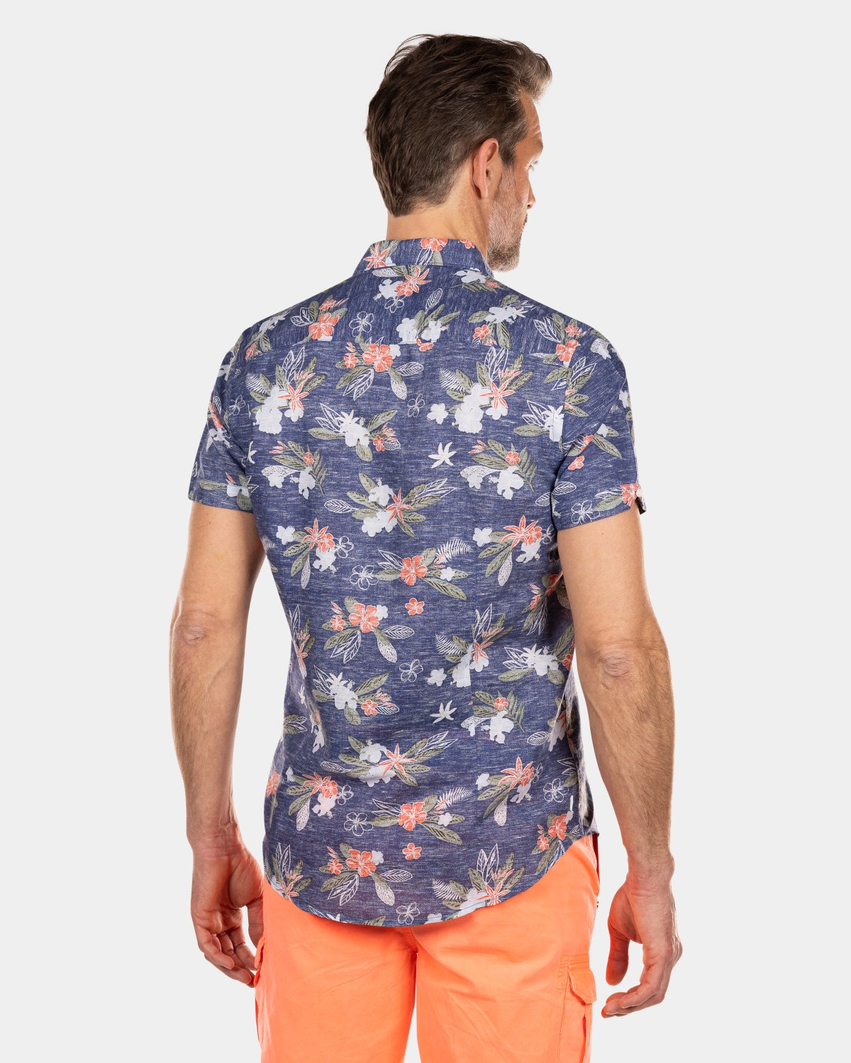Floral shirt with short sleeves - Dusk Navy