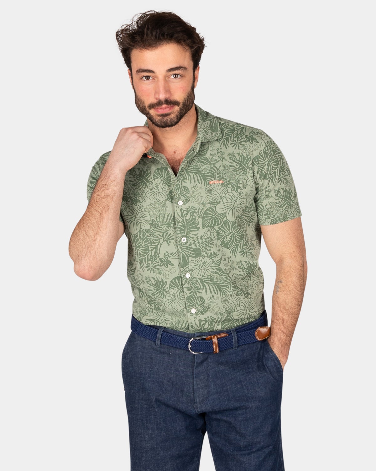 Green shirt with short sleeves - Mellow Army