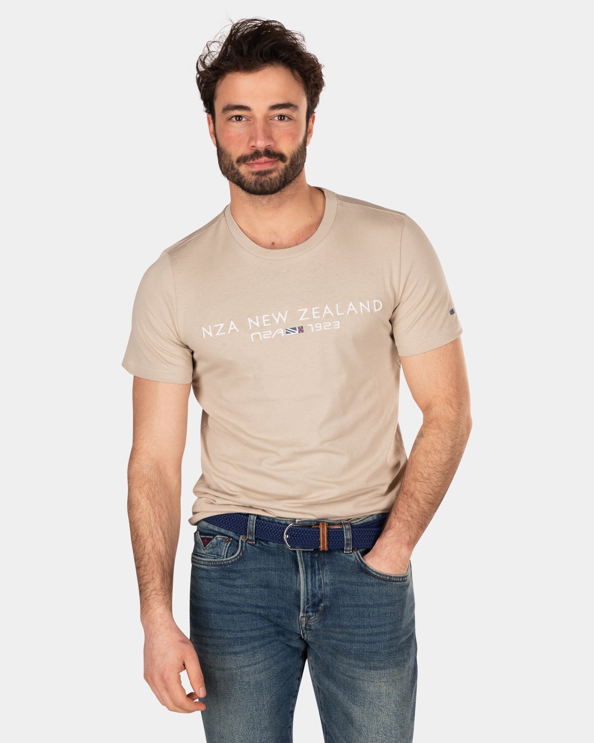 Cotton t-shirt with logo - Shimmering Sand