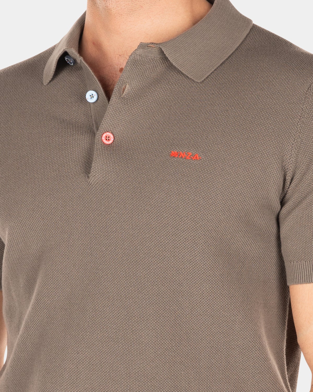 Solid coloured short sleeved polo shirt - Misty Army