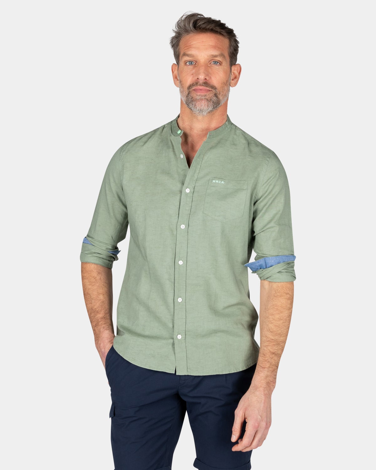 Plain shirt without collar - Mellow Army
