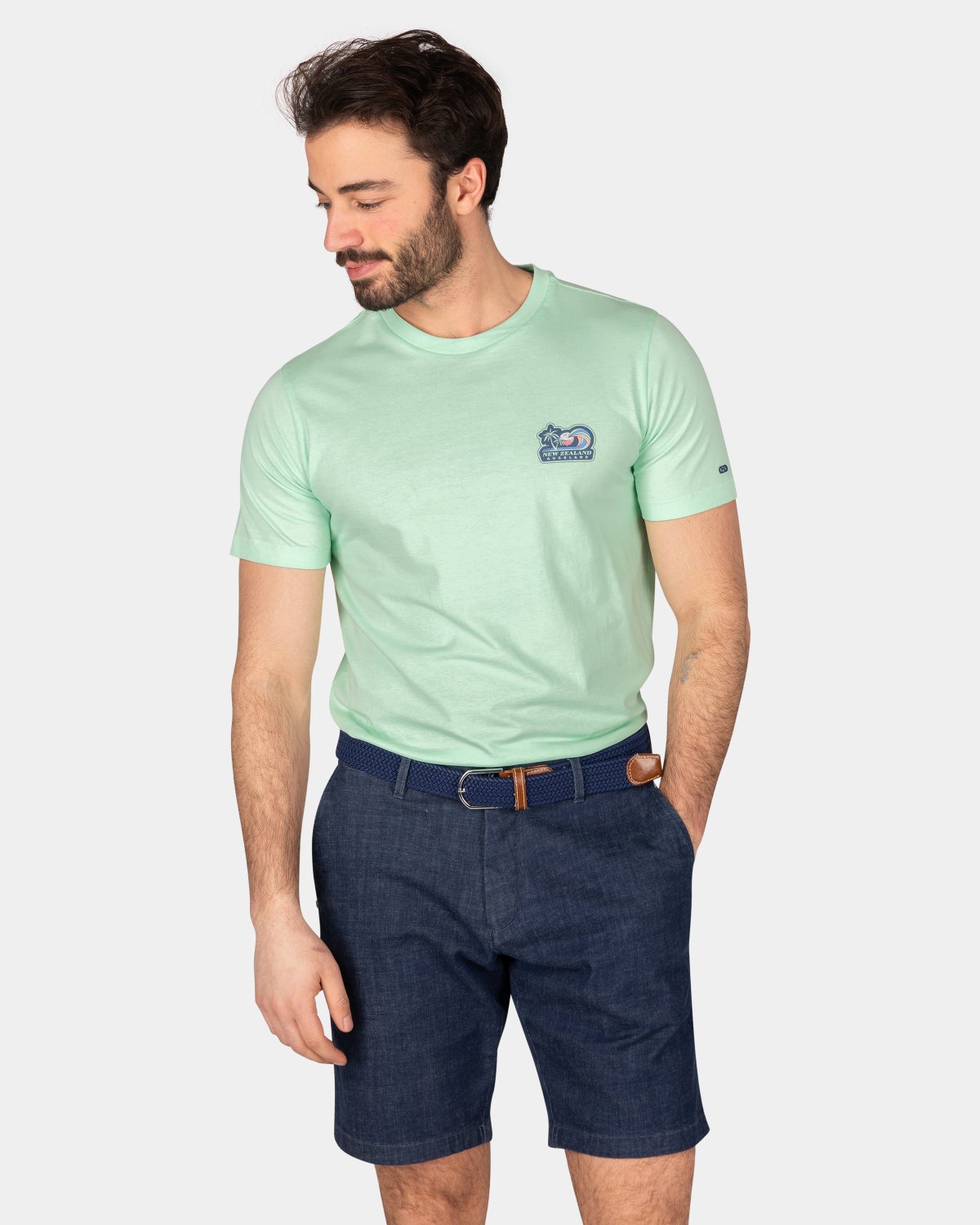 Round neck T-shirt - Teal Green