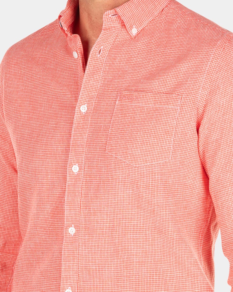 Linen long sleeved shirt - Red Cider