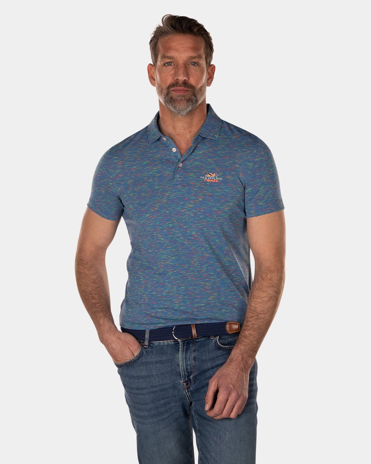 Polyester polo shirt cobalt blue - High Summer Cobalt