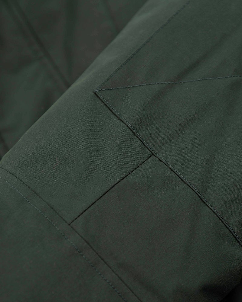 Canvas hooded parka jacket - Crushing Green