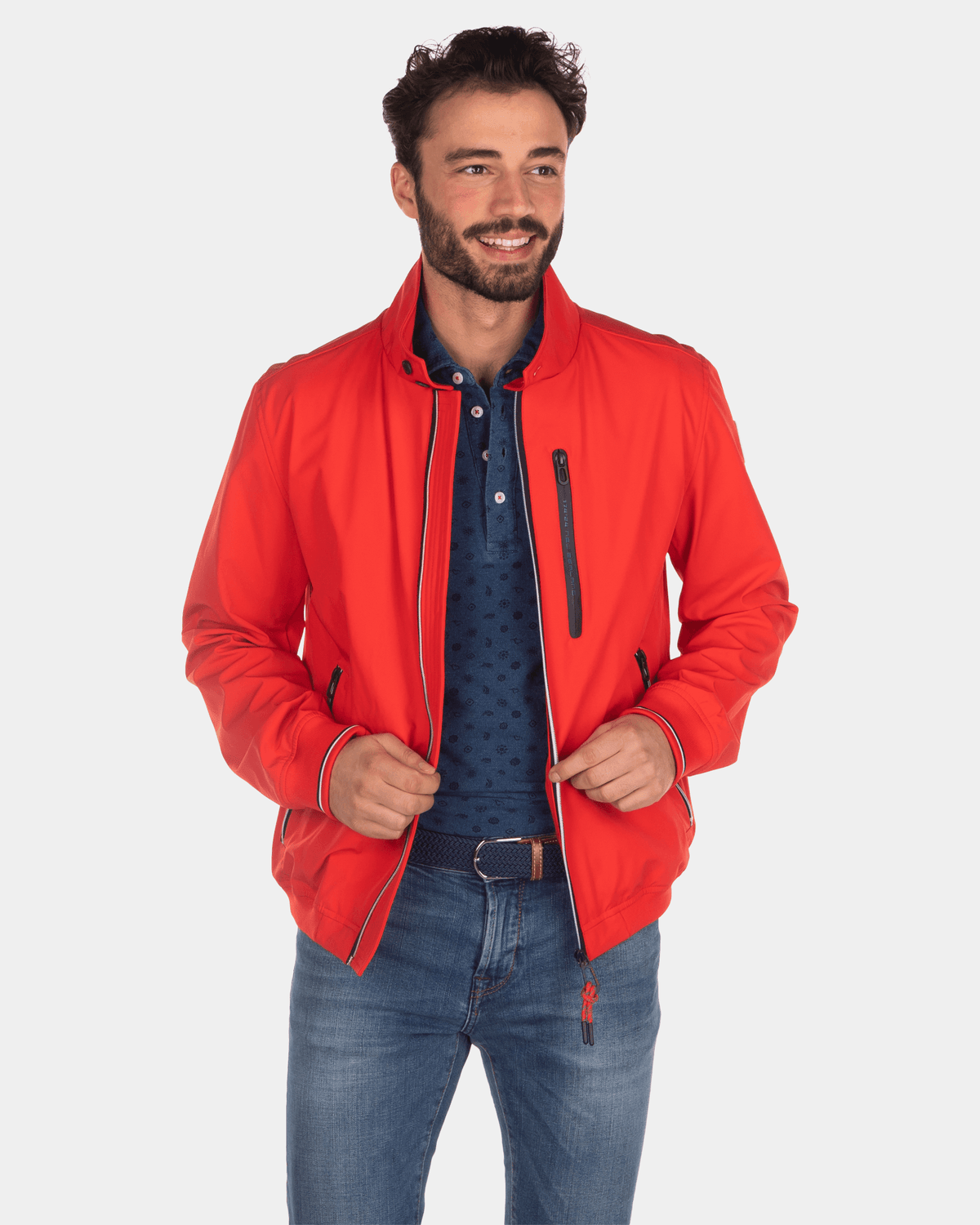Water-repellent bomber jacket - Orange Red