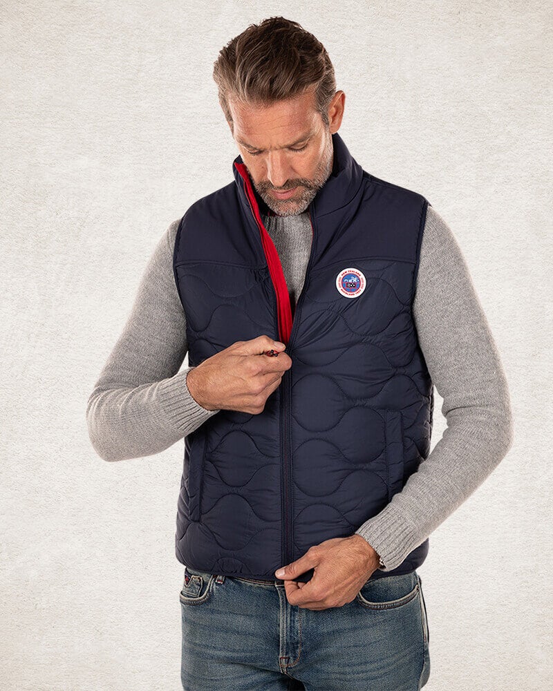Solid coloured padded vest - Pitch navy