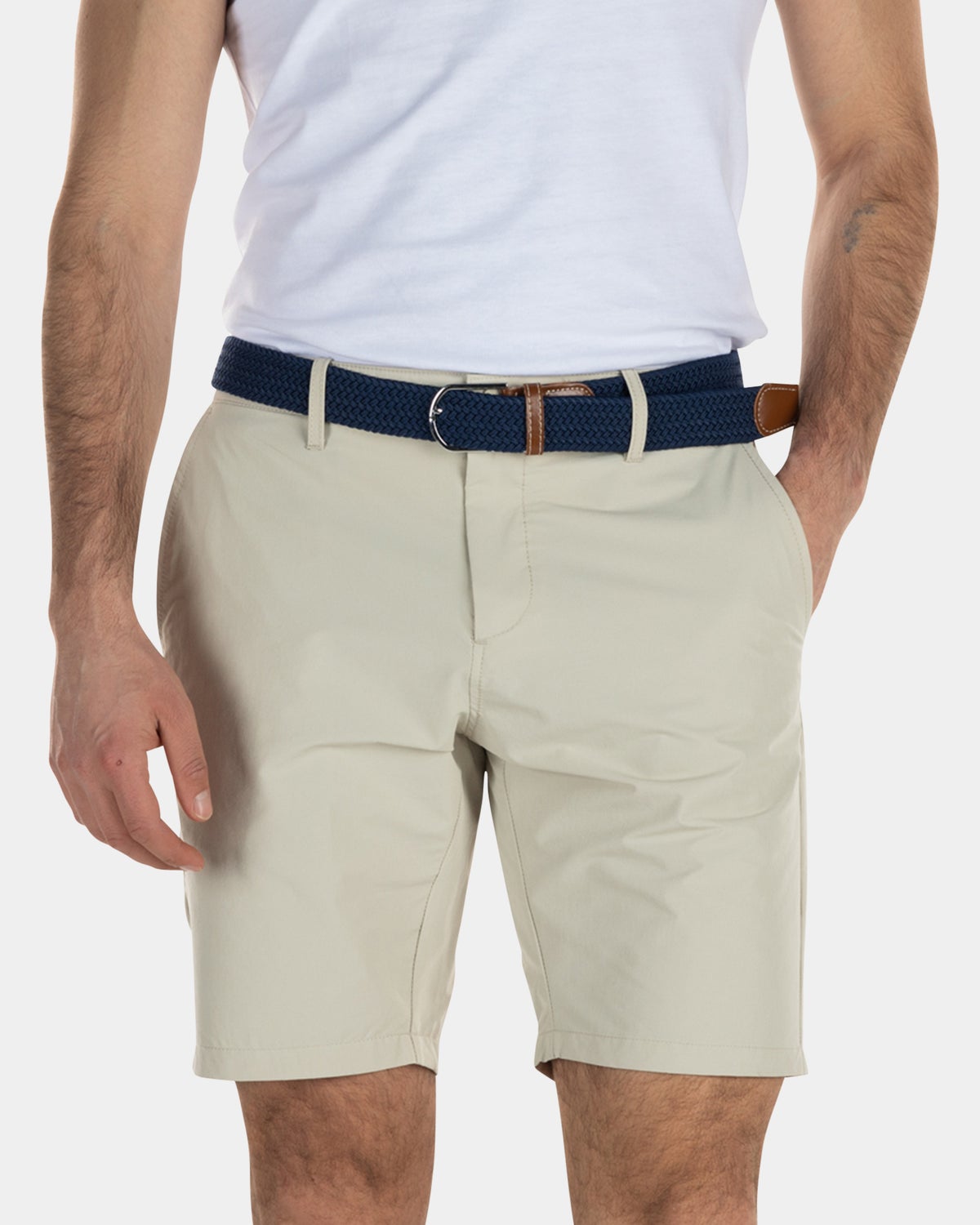 Polyester stretch chino shorts - Light Kit