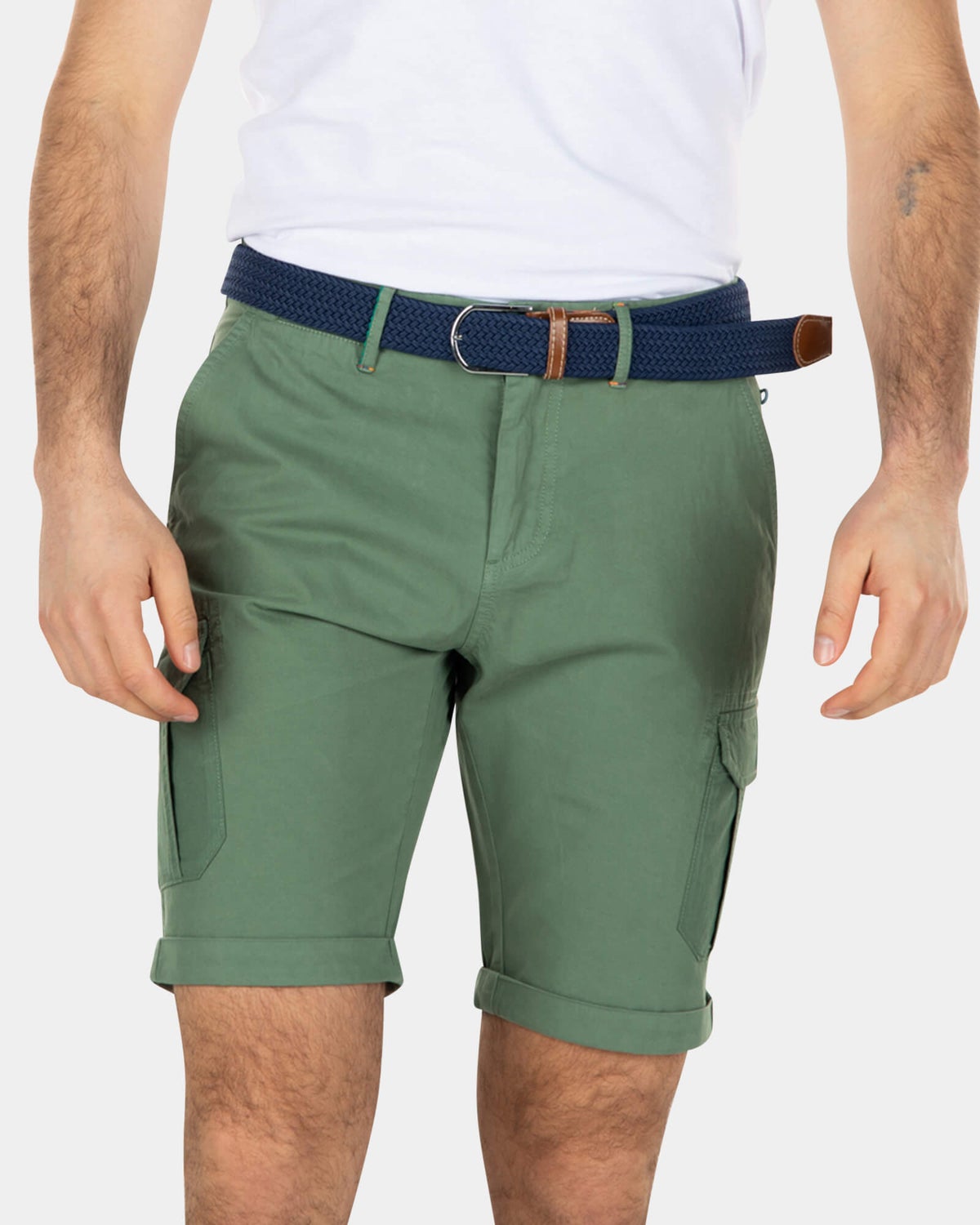 Sturdy cotton cargo shorts - Active Army
