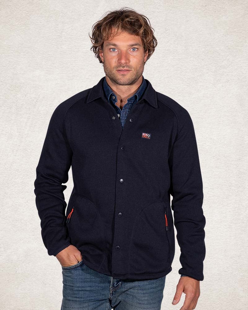 Recycled Polyester Overshirt - Pitch Navy