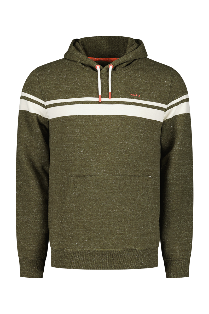 Green hoodie with white stripe - Jacket Army