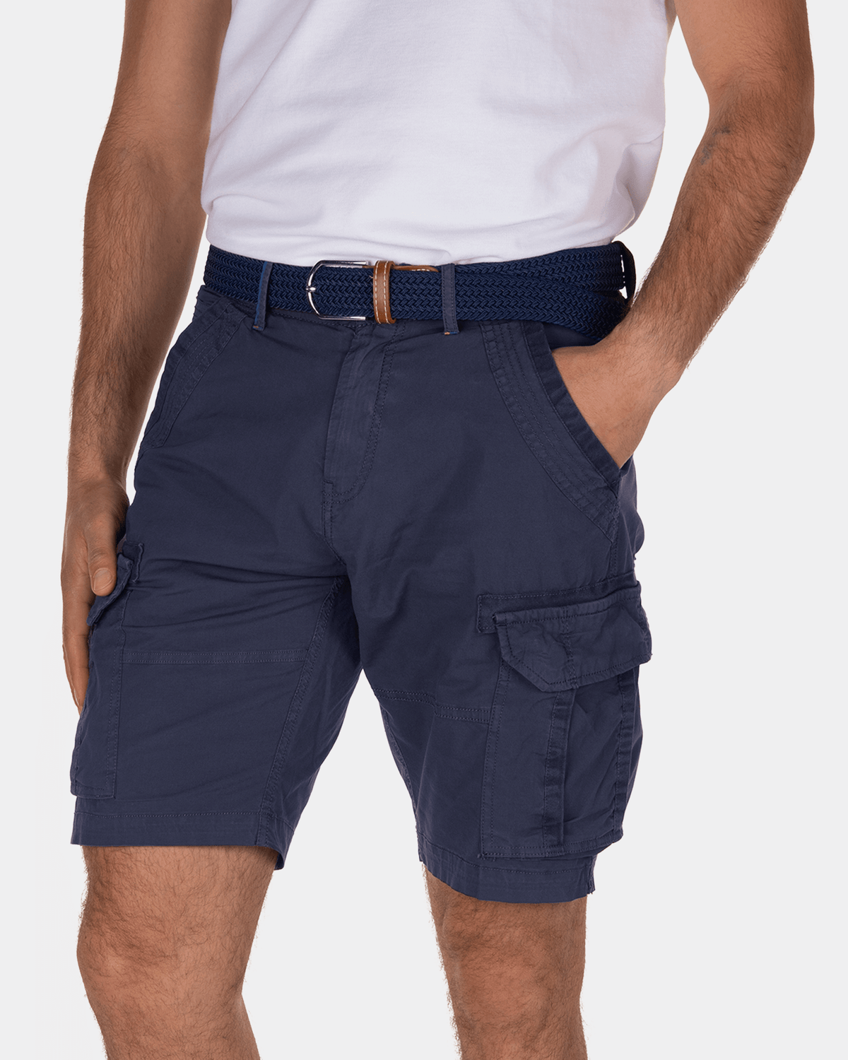 Ward Poplin short cargo pants - Urban Navy