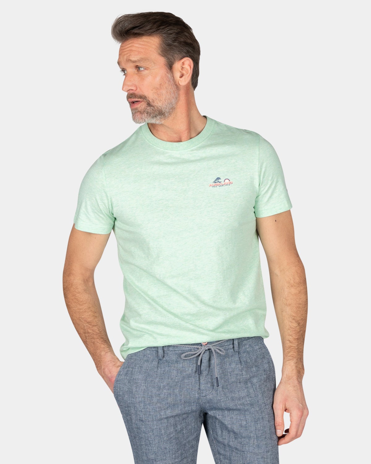 Plain cotton t-shirt - Teal Green