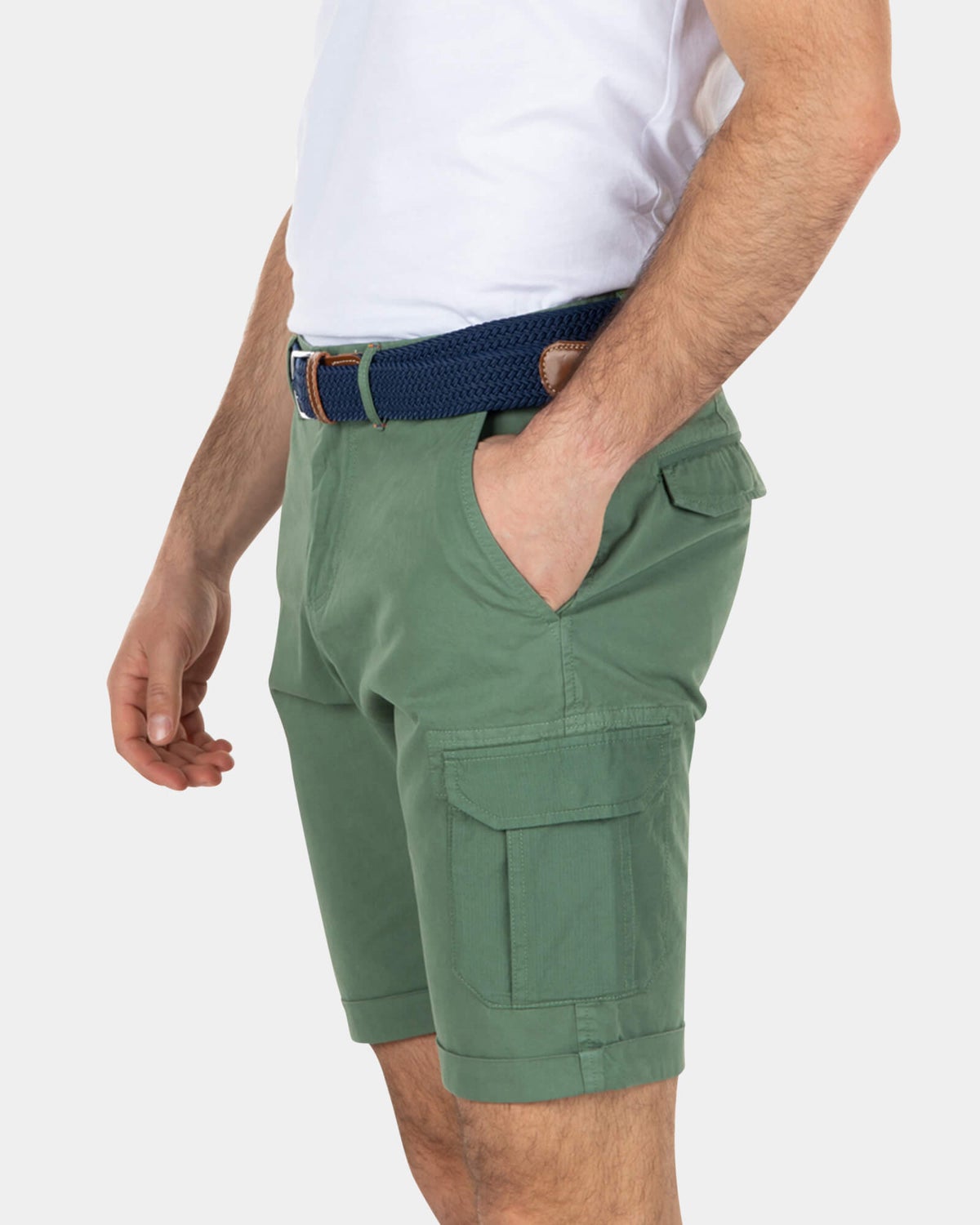Sturdy cotton cargo shorts - Active Army