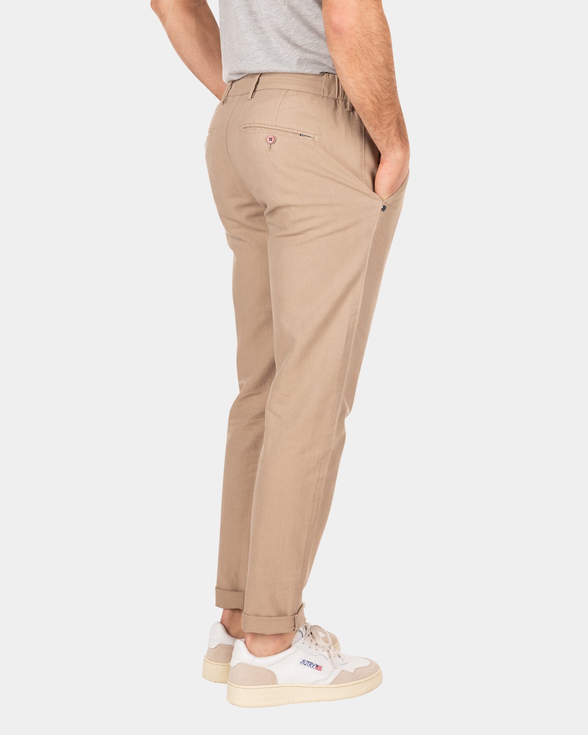 Cotton linen chino - Shimmering Sand