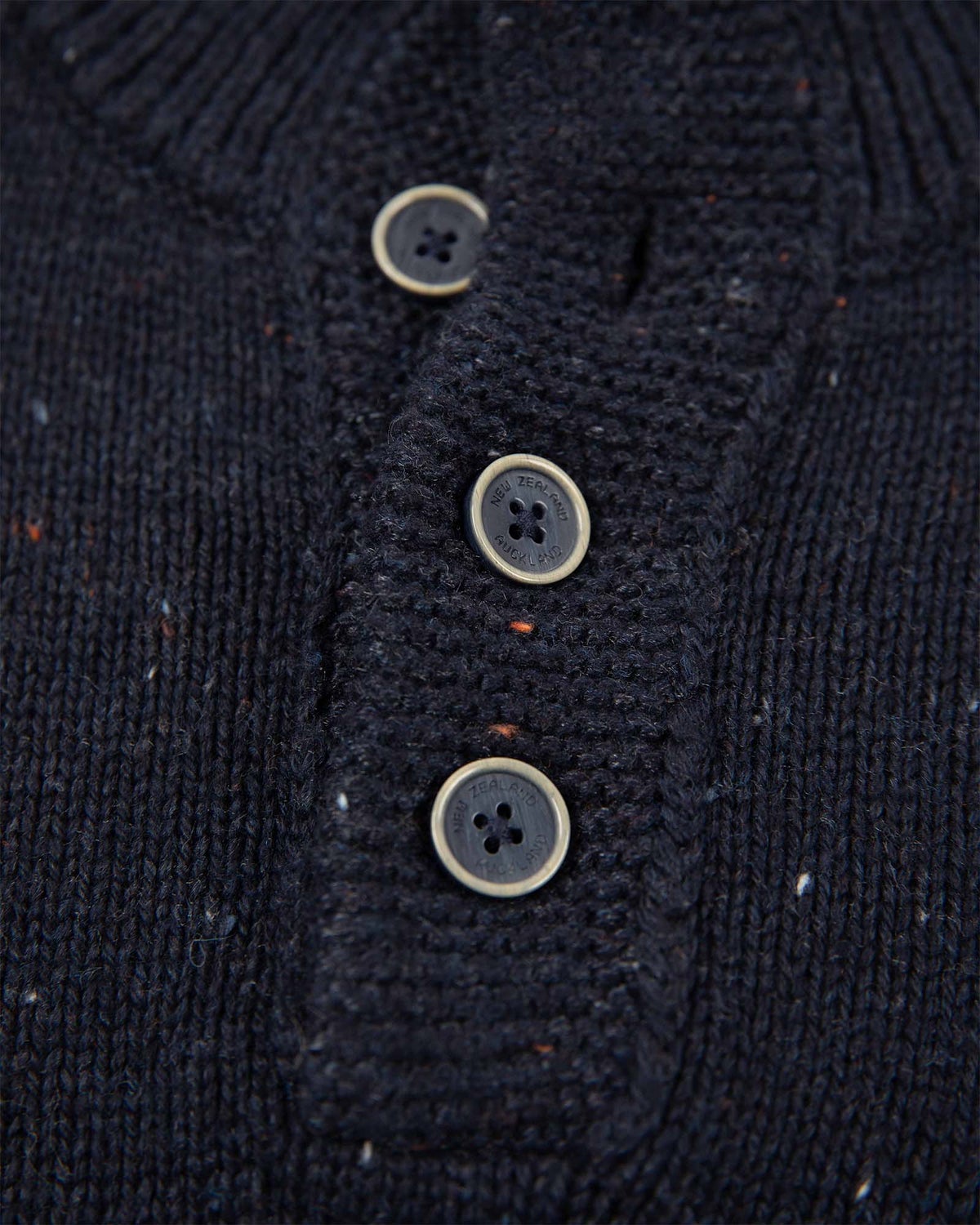 Half buttoned plain pullover - Pitch Navy