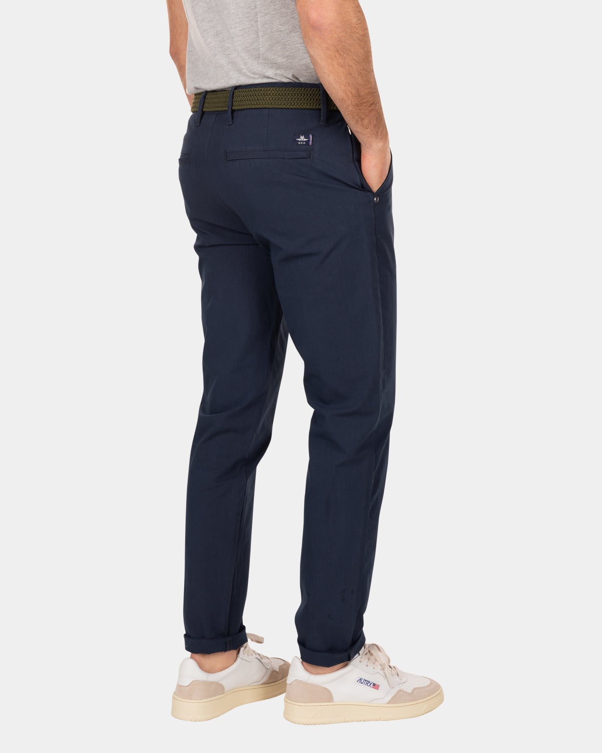 Solid coloured stretch chino - Traditional Navy