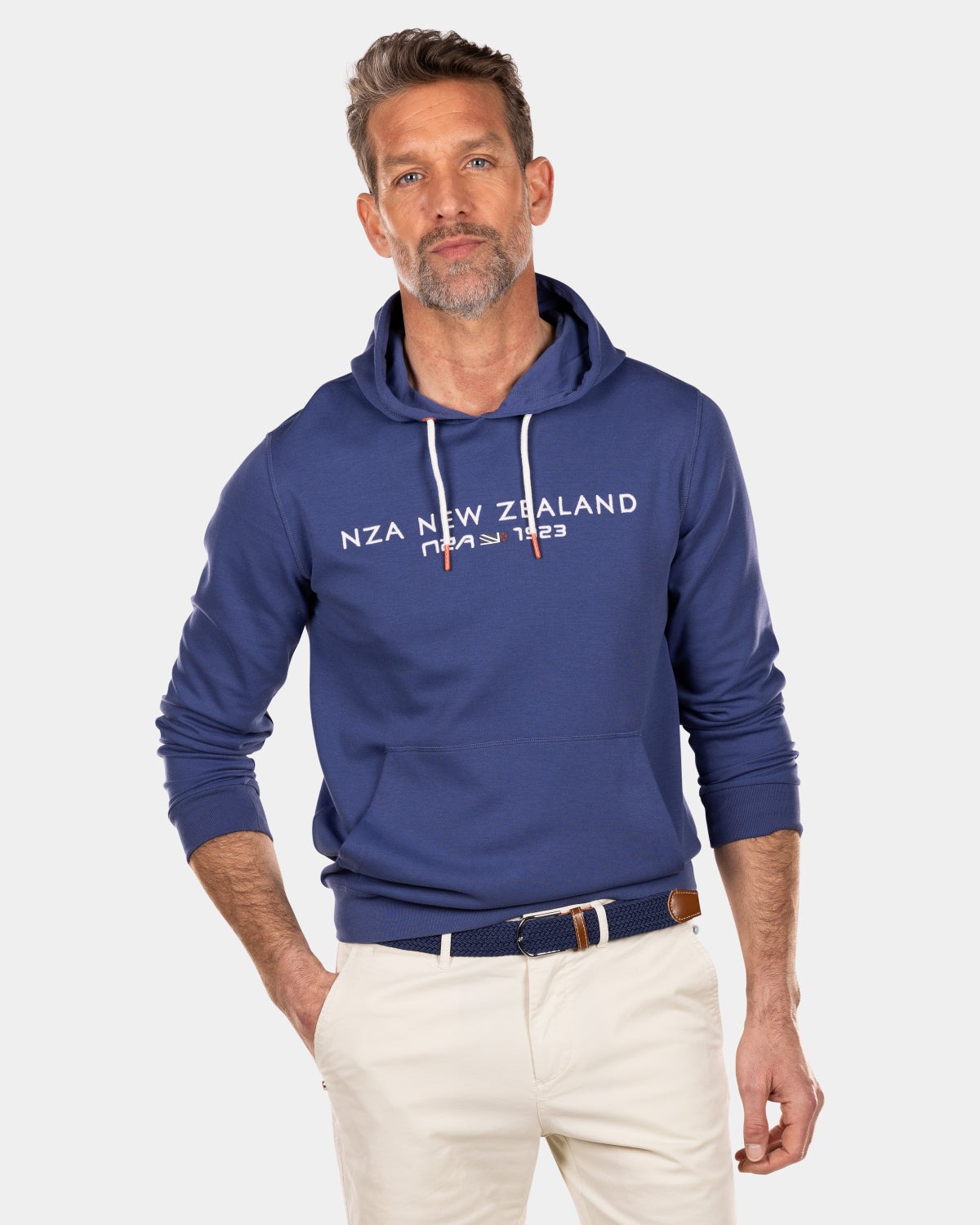 Hooded sweater with print - Dusk Navy