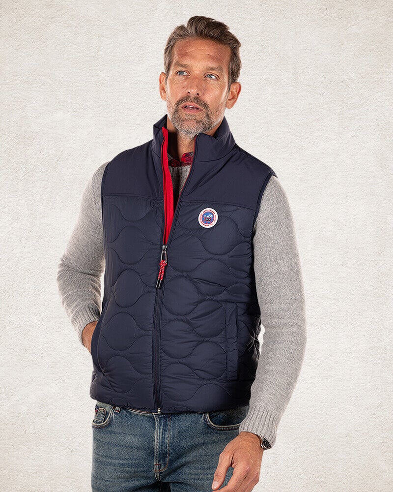 Solid coloured padded vest - Pitch navy