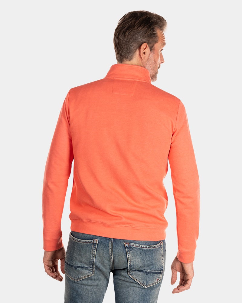 Fleece half zip sweater - Golden Orange